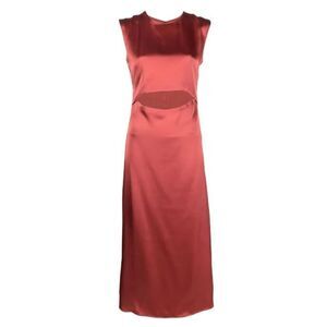 Loulou Studio cut-out fitted dress in Persimmon Size Large